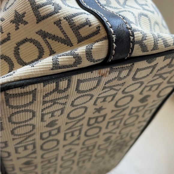 Dooney & Bourke Black and Cream Logo Tote - Picture 13 of 15